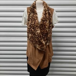 Calesas Faux Fur Cardigan Sweater